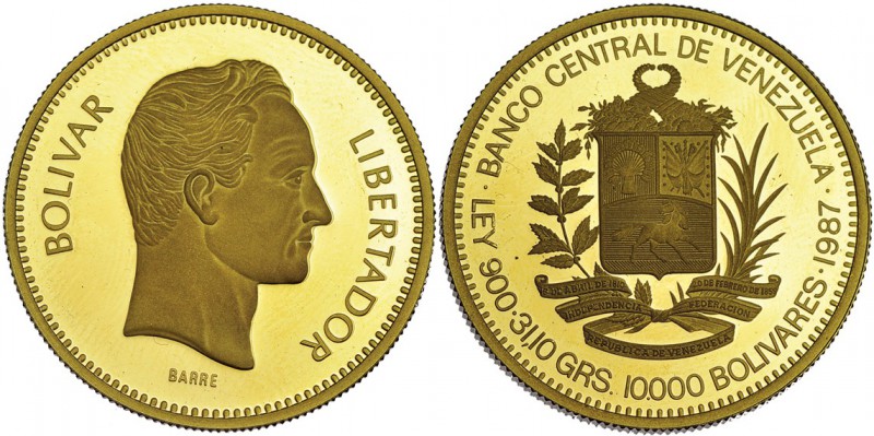 VENEZUELA. 1000 Bolívares. 1987. Y-61. Prueba.
