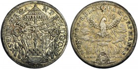 ESTADOS PAPALES Y VATICANO. Sede vacante. Piastra (escudo de 80 bolognini). MBC. Sobredorada. KM-651. Limadura en el canto. Pequeñas marcas. MBC/MBC-....