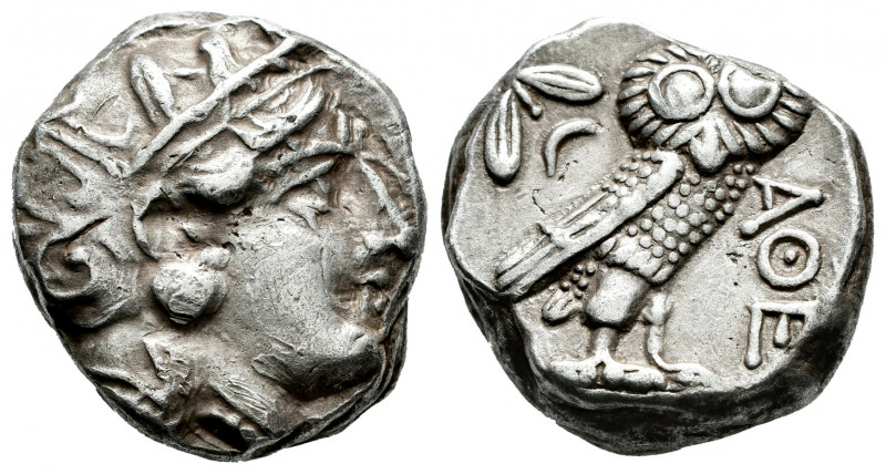 Attica. Athens. Tetradrachm. 353-294 BC. (Sng Cop-63). (Hgc-4, 1599). Anv.: Head...