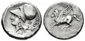 Akarnania. Anaktorion. Stater. 350-300 BC. Magistrado Lysi. (Pegasi-70). (BCD-Akarnania 106). (Sng Cop-295). Anv.: Pegasos flying to left; AN monogram...