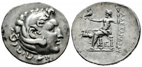 Caria. Alabanda. Tetradrachm. CY 6 = 168/7 BC. In the name and types of Alexander III of Macedon. (Price-2466). Anv.: Head of Herakles right, wearing ...