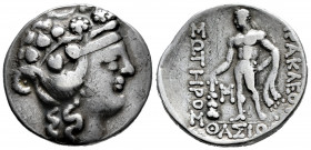 Celtas del Danubio. Imitation of Thasos off Thrace. Tetradrachm. Late 2nd-1st centuries BC. Moesia or Thrace. (Göbl-OTA Class III). (Hgc-6, 359). Anv....