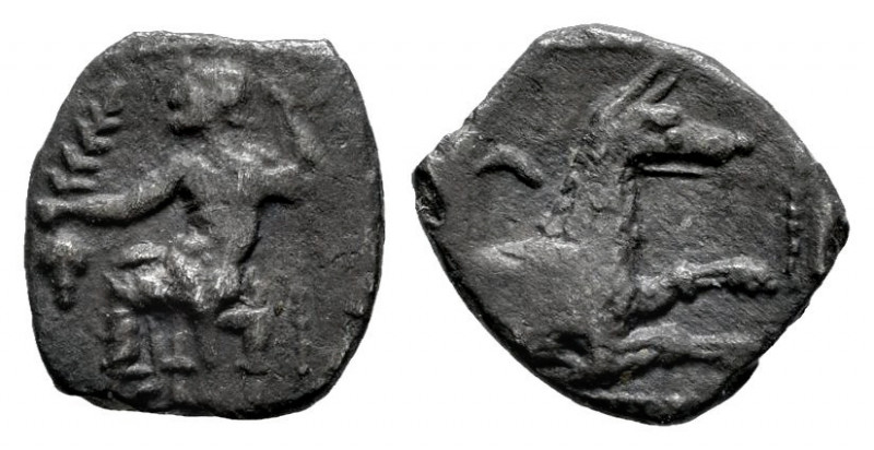 Cilicia. Tarsus. Tritartemorion. Century IV BC. (Sng France-448). Anv.: Enthrone...