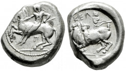 Cilicia. Kelenderis. Stater. 430-420 BC. (Sng von Aulock-5620). (Sng Bnf-46 var.). (Casabonne-Type 2; Celenderis II, 8). Anv.: Nude youth, holding whi...