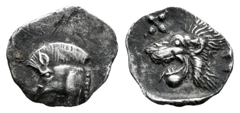 Mysia. Kyzikos. Hemiobol. 450-400 BC. (Klein-265). (Sng Bnf-375). Anv.: Forepart...
