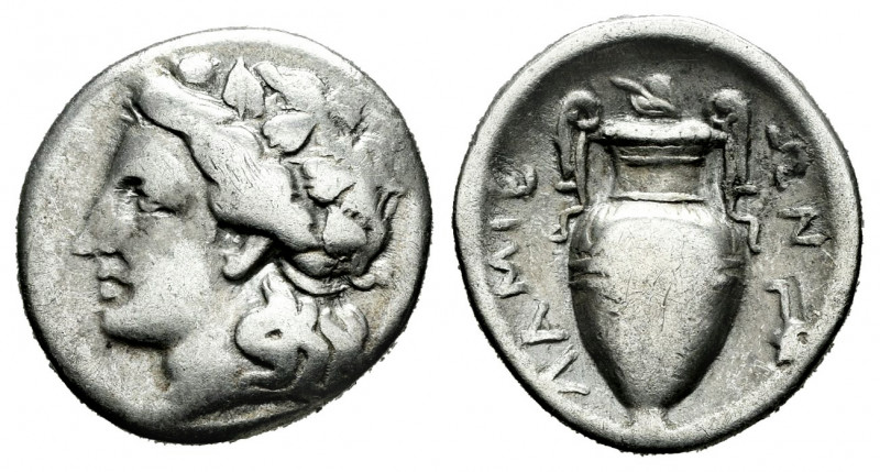 Thessaly. Lamia (Malis). Hemidrachm. 400-375 BC. (Bcd-Thessaly II 123). (Hgc-4, ...