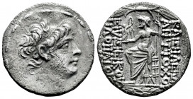 Seleukid Kingdom. Antiochos X Eusebes Philopator. Tetradrachm. 94 BC. Antioch on the Orontes. (SC-2429). Anv.: Diademed head to right, with sideburn. ...