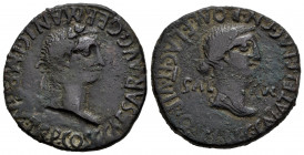 Carthage Nova. Time of Caligula. Unit. 37-41 AD. Cartagena (Murcia). (Abh-613). Anv.: C. CAESAR. AVG. GERMANIC. IMP. P. M. TR. P. COS. Laureate head o...