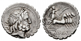 Antonia. C. Antius C.f. Restio. Denarius. 83-82 BC. Auxiliary mint of Rome. (Ffc-158). (Craw-364/1c). (Cal-141). Anv.: Laureate head of Jupiter right,...