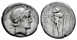 Marcius. L. Marcius Censorinus. Denarius. 88 BC. Rome. (Ffc-888). (Craw-363/1d). (Cal-957). Anv.: Laureate head of Apollo right. Rev.: L. CENSOR befor...