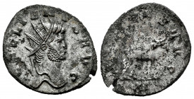 Gallienus. Antoninianus. 267-268 AD. Rome. (Ric-285). (Mir-749b). Anv.: GALLIENVS AVG Radiate head to right. Rev.: SOLI CONS AVG. Bull standing right,...