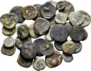 Lot of 35 Iberian coins from the south of the peninsula. Containing different values and mints such as: Cástulo, Cartago Nova, Irippo, Corduba, Obulco...