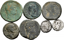 Lot of 8 coins of the Roman Empire and Republic. Variety of Emperors and values. All different. Interesting lot. Ag/Ae. TO EXAMINE. F/Almost VF. Est.....