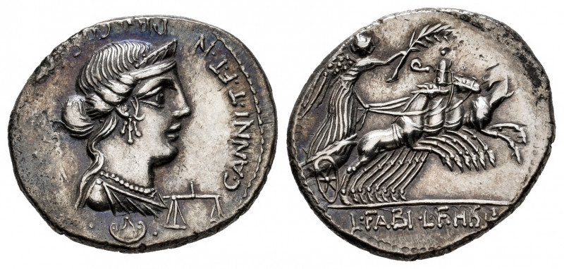 Annius. C. Annius y Lucius Fabius. Denarius. 82-81 BC. Hispania. (Ffc-136). (Cra...