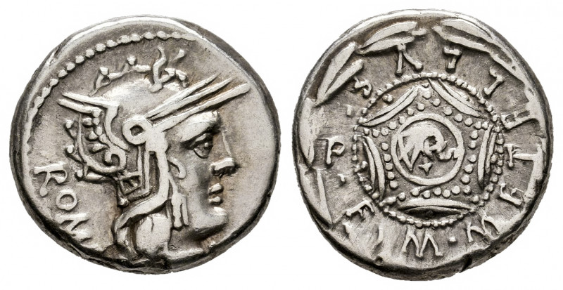 Caecilius. M. Caecilius Metellus Q.f. Denarius. 127 BC. Rome. (Ffc-206). (Craw-2...