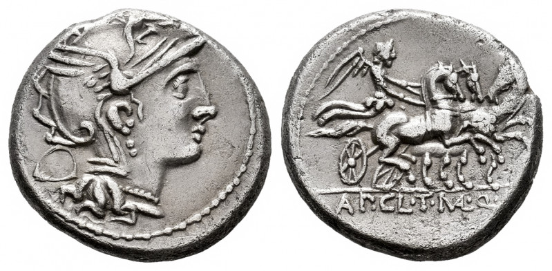 Claudia. Appius Claudius Pulcher. Denarius. 110-109 BC. Rome. (Ffc-564). (Craw-2...