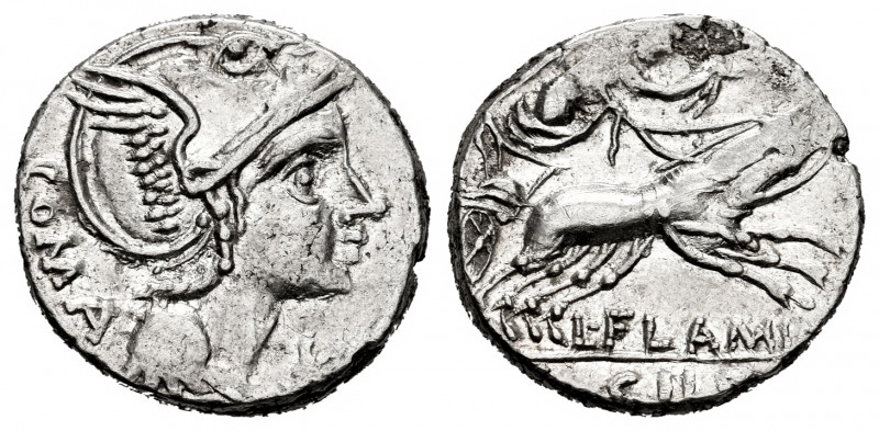 Flaminius. Lucius Flaminius Cilo. Denarius. 109-108 BC. Norte de Italia. (Ffc-70...