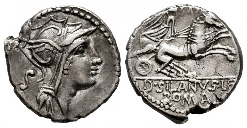 Junius. D. Junius Silanus L.f. Denarius. 91 BC. Rome. (Ffc-791). (Craw-337/3v). ...