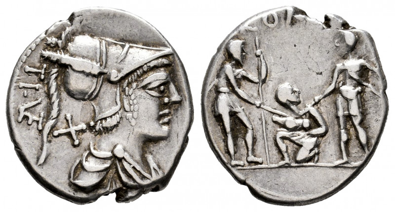 Veturius. Ti. Veturius. Denarius. 137 BC. Central Italy. (Ffc-1186). (Craw-234/1...