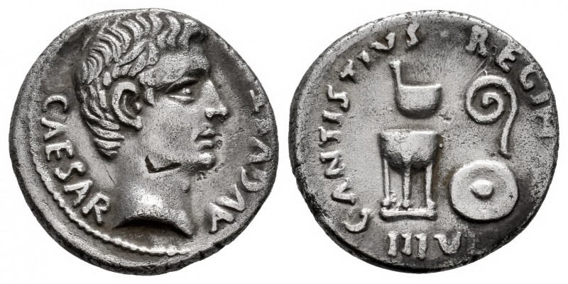 Augustus. C. Antistius Reginus. Denarius. 13 BC. Rome. (Ffc-233). (Ric-410). (Ca...