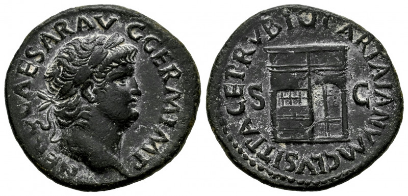 Nero. Unit. 65 AD. Rome. (Ric-I 306). (Bmcre-227). (C-171). Anv.: NERO CAESAR AV...