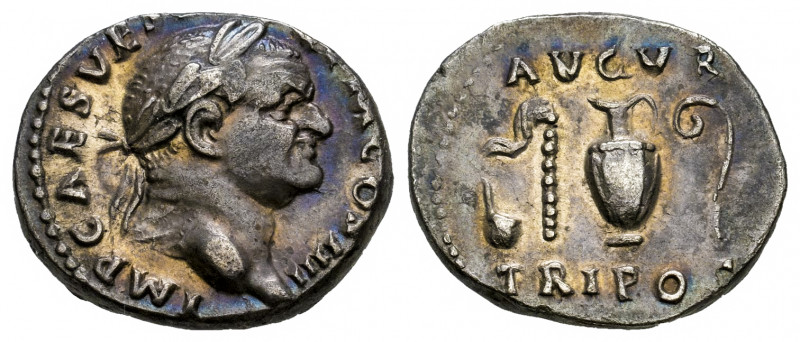Vespasian. Denarius. 72-73 AD. Rome. (Ric-356). (Bmcre-64). (Rsc-45). Anv.: IMP ...