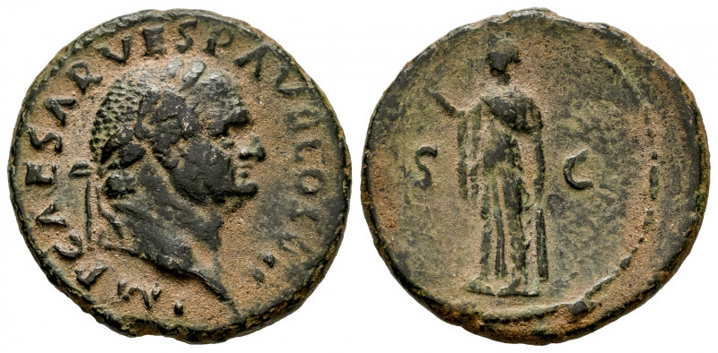 Vespasian. Unit. 76 AD. Rome. (Ric-II 1. 894). (Bmcre-725). Anv.: IMP CAESAR VES...