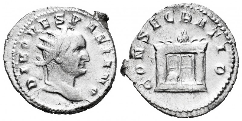 Divus Vespasian. Antoninianus. 250-251 AD. Mediolanum. (Ric-80). (Rsc-652). Rev....