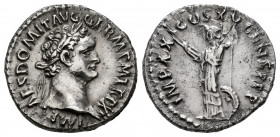 Domitian. Denarius. 90 AD. Rome. (Ric-691). (Bmcre-167). (Rsc-264). Anv.: IMP CAES DOMIT AVG GERM P M TR P X, laureate head right. Rev.: IMP XXI COS X...
