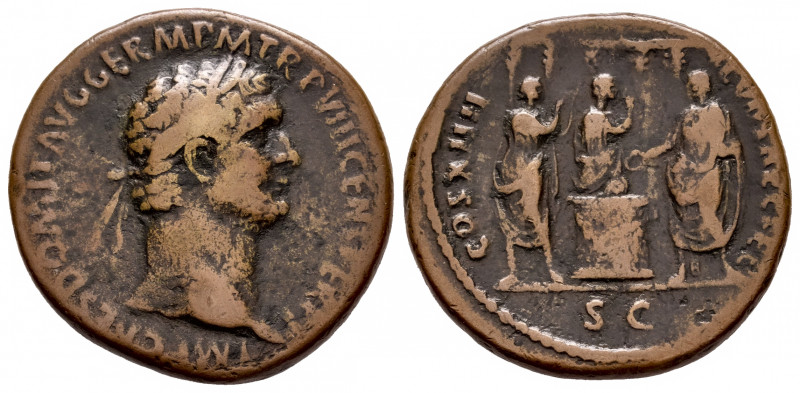 Domitian. Unit. 88 AD. Rome. (Ric-623). (Bmcre-434). (C-85). Anv.: IMP CAES DOMI...