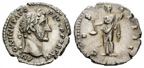 Antoninus Pius. Denarius. 151-152 AD. Rome. (Ric-III 203). (Bmcre-762). (Rsc-196). Anv.: ANTONINVS AVG PIVS P P TR P XV, laureate head right. Rev.: CO...