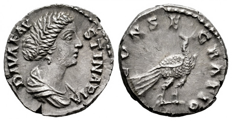 Diva Faustina. Denarius. 176-180 AD. Rome. (Ric-III 744). (Bmcre-716). (Rsc-71a)...