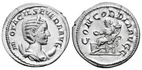 Otacilia Severa. Antoninianus. 246-248 AD. Rome. (Ric-126). (Rsc-17). Rev.: CONCORDIA AVGG, Concordia seated to left, holding patera and cornucopiae. ...