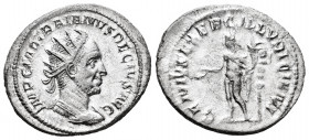 Trajan Decius. Antoninianus. 249-251 AD. (Ric-16c). (Rsc-49). Rev.: GENIVS EXERCITVS ILLVRICIANI, Genius standing to left, holding patera and cornucop...