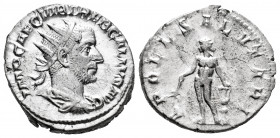 Trebonianus Gallus. Antoninianus. 251-253 AD. Rome. (Ric-32). (Rsc-20). Rev.: APOLL SALVTARI, Apollo standing to left, holding branch and leaning on l...