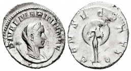 Diva Mariniana. Antoninianus. 253 AD. Rome. (Ric-3). (Mir-212b). Rev.: CONSECRATIO Peacock standing front, his head turned left. Ag. 4,61 g. Almost XF...