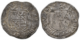 Catholic Kings (1474-1504). 1 real. Segovia. (Cal-376). Ag. 3,21 g. Aqueduct. Before the Pragmatica. Almost VF/VF. Est...400,00. 

Spanish Descripti...