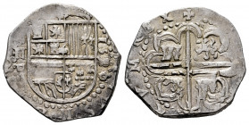Philip II (1556-1598). 2 reales. 1590/89. Sevilla. (Cal-410). Ag. 6,82 g. "Square d" assayer. Overdate. Rare. Choice VF. Est...450,00. 

Spanish Des...