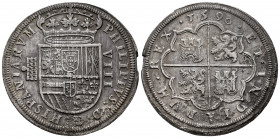 Philip II (1556-1598). 8 reales. 1590. Segovia. (Cal-695). Ag. 27,19 g. Aqueduct with two rows of ive arches. Choice VF. Est...1200,00. 

Spanish De...