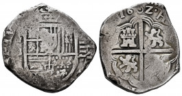 Philip III (1598-1621). 4 reales. 1602. Sevilla. B. (Cal-801). Ag. 13,73 g. The digit 2 of the date as Z. OMNIVM type. Very rare. VF. Est...800,00. 
...