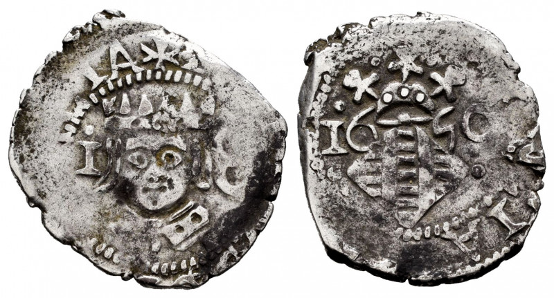 Philip IV (1621-1665). Dieciocheno. 1650. Valencia. (Cal-823). Ag. 1,78 g. VF. E...