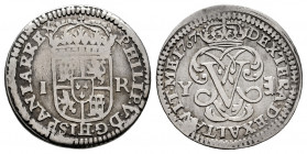 Philip V (1700-1746). 1 real. 1707. Segovia. Y. (Cal-621). Ag. 2,16 g. Small digit 0 in the date. Almost VF/VF. Est...70,00. 

Spanish Description: ...