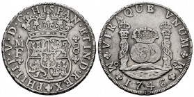 Philip V (1700-1746). 8 reales. 1746. Mexico. MF. (Cal-1470). Ag. 26,79 g. VF. Est...300,00. 

Spanish Description: Felipe V (1700-1746). 8 reales. ...