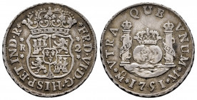 Ferdinand VI (1746-1759). 2 reales. 1751/41. Mexico. M. (Cal-290). Ag. 6,74 g. Overdate. Toned. Choice VF. Est...180,00. 

Spanish Description: Fern...