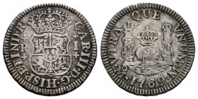 Charles III (1759-1788). 1 real. 1769. Mexico. M. (Cal-419). Ag. 3,33 g. Scratches on reverse. VF. Est...60,00. 

Spanish Description: Carlos III (1...