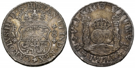 Charles III (1759-1788). 8 reales. 1771. Mexico. FM. (Cal-1103). Ag. 26,73 g. Traces of welding on edge. Almost VF/VF. Est...250,00. 

Spanish Descr...