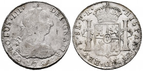 Charles III (1759-1788). 8 reales. 1780. Potosí. PR. (Cal-1178). Ag. 27,09 g. A good sample. Almost XF. Est...300,00. 

Spanish Description: Carlos ...