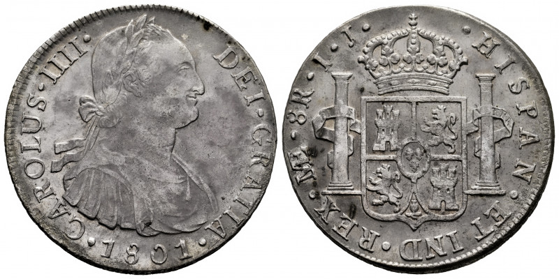 Charles IV (1788-1808). 8 reales. 1801. Lima. JJ. (Cal-919). Ag. 27,56 g. Minor ...