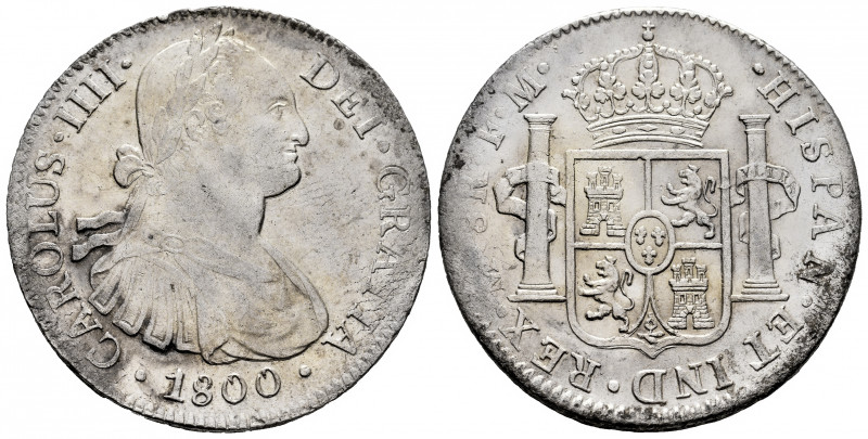 Charles IV (1788-1808). 8 reales. 1800. Mexico. FM. (Cal-965). Ag. 26,85 g. Weak...