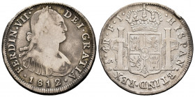 Ferdinand VII (1808-1833). 4 reales. 1812. Santiago. FJ. (Cal-1120). Ag. 13,52 g. Scarce. Almost VF/Choice F. Est...160,00. 

Spanish Description: F...